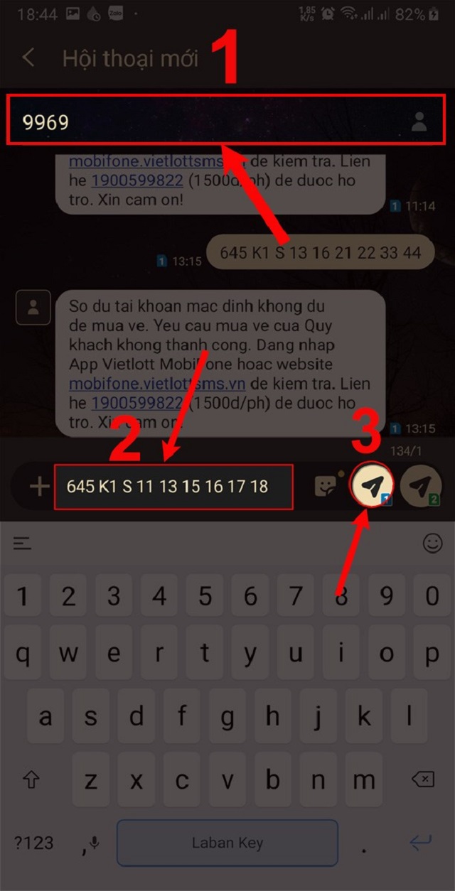 Nhập cú pháp theo yêu cầu rồi nhấn chọn gửi đến 99969 Nhập cú pháp theo yêu cầu rồi nhấn chọn gửi đến 99969