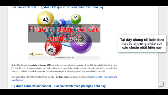 Ưu điểm tuyệt vời mà phương pháp soi cầu 368 chạm đặc biệt đang có Ưu điểm tuyệt vời mà phương pháp soi cầu 368 chạm đặc biệt đang có